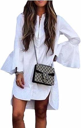 white button down t shirt dress