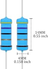 AUKENIEN 2W Resistor Kit 40 Values 200pcs Metal Film 1 Ohm to 1M Ohm RoHS view 3