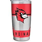 Rico Industries NCAA Wesleyan University Cardinals Standard 20oz Stainless Steel Tumbler with Lid - Great For Coffee, Tea, Water or Cocktails
