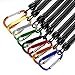 Sopito Fishing Tools Lanyard, 8 Pack Retractable Safety Finishing Ropes Wire Coiled Lanyard with Stainless Steel Clip