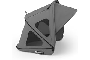 Bugaboo Dragonfly Breezy Sun Canopy Stroller Accessory with UPF 50+ Sun Protection and Ventilation Panels (Moon Grey)