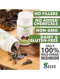 Sayan Siberian Chaga Extracto de espectro completo - Suplemento alimenticio de aumento inmune 90 cápsulas vegetarianas 420 mg, 1