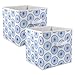 DII CAMZ35079 Fabric Storage Bins for Nursery, Offices, & Home Organization, Containers are Made to Fit Standard Cube Organizers - Set of 2, Small - 11 x 11 x 11, Starburst Blueberry