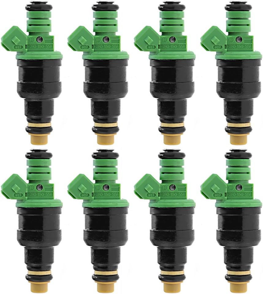 0280155968 Fuel Injector For Chevy Camaro Corvette Impala Ford Mustang GM LT1 LS1 LS6 SOHC DOHC EV1 Style 42Lb/hr 440CC (Pack of 8)