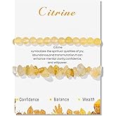 Healing Crystal Bracelets for Women 2 PCS 6mm Natural Stone Bracelet Stretch Crystal Beaded Bracelets Handmade Gemstone Bracelet Jewelry Gifts Christmas Gifts for Women Girls