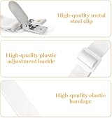 Hanyousheng 8 Pcs Adjustable Bed Sheet Clips, 30cm-130cm, White view 4