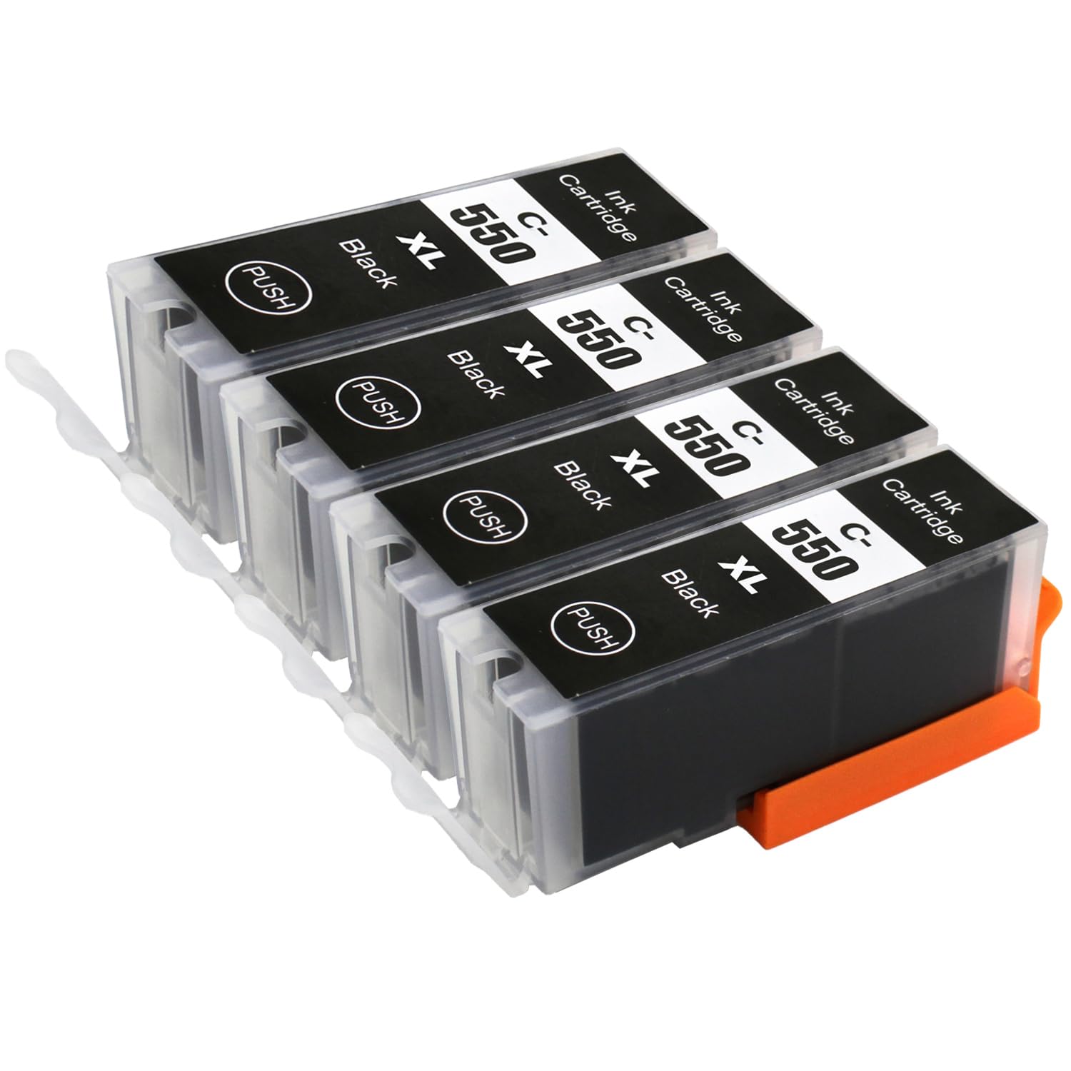 4 Go Inks Black Ink Cartridges to replace Canon PGI-550Bk Compatible / Non-OEM for PIXMA Printers, High Capacity — image 1