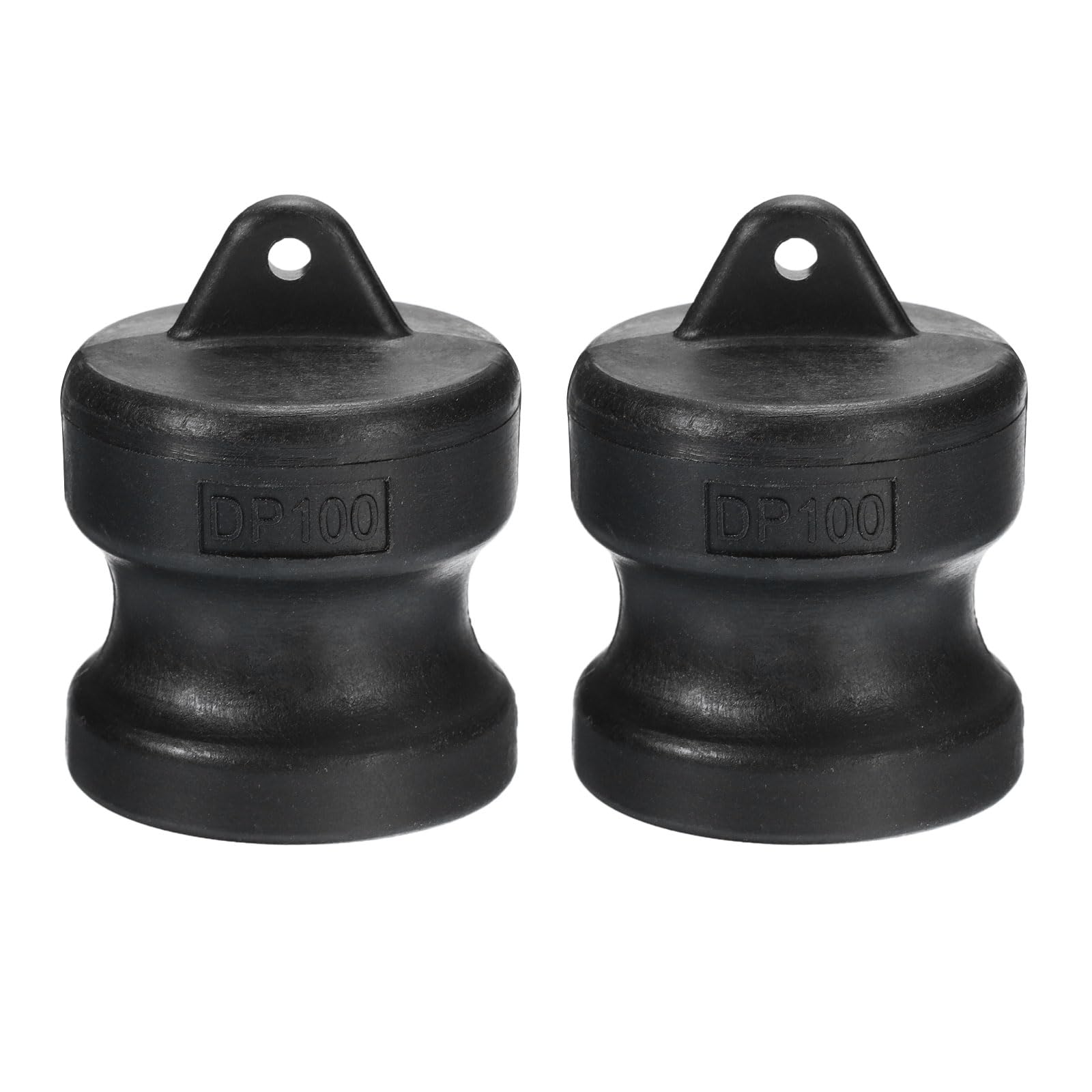 PATIKIL Poly Cam Lock Fittings, 2 Pcs 1" Part DP Dust Plug Cam Groove Hose Fittings Polypropylene Cam Lock Fittings, Black