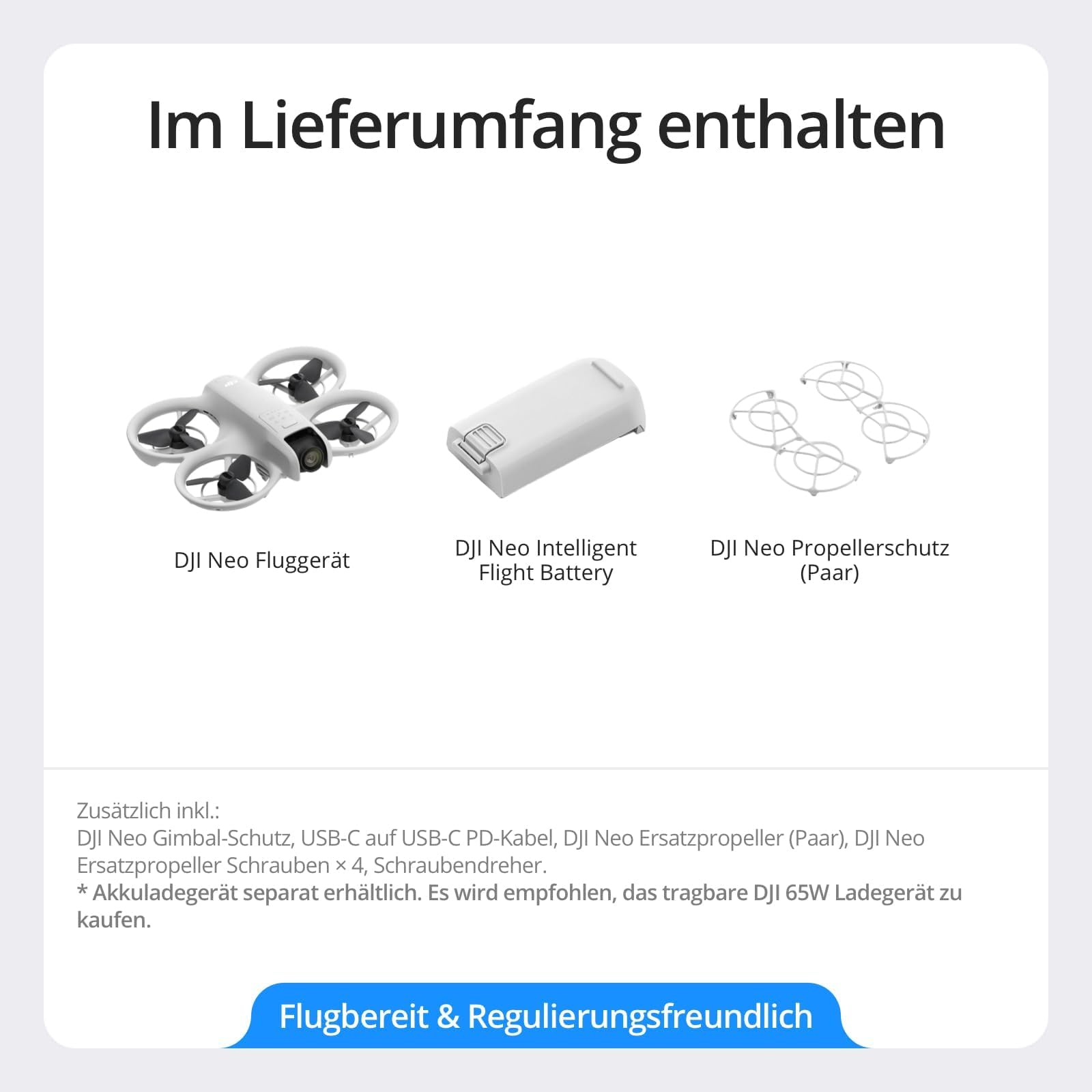 DJI Neo, Mini Drohne mit Kamera 4K UHD Für Erwachsene, 135g, Selbstfliegende Drohne, Motivverfolgung, Handstart, QuickShots, Integrierter Propellerschutz, Quadrocopter, Ohne Controller 7