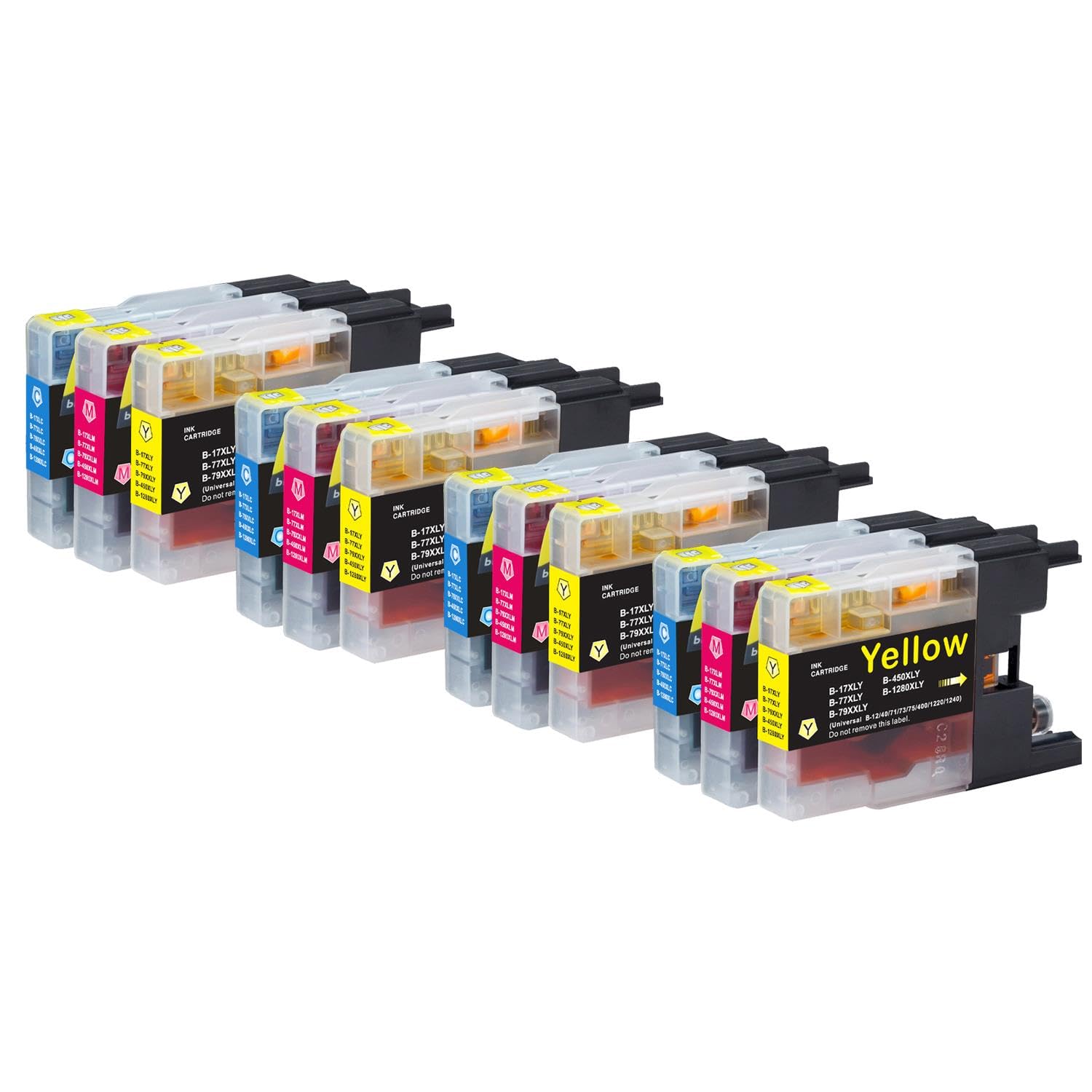 Go Inks 4 C/M/Y Set of 3 Ink Cartridges to replace Brother LC1240 C/M/Y Compatible/non-OEM for Brother DCP and MFC Printers (12 Inks), Standard Capacity