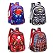 School Backpack for Boys Kids Schoolbag Student Bookbag Rucksack Waterproof Shoulder Bag Daypack with Anime Super Hero (A01, Large:16.5x12.6x5.5 in)