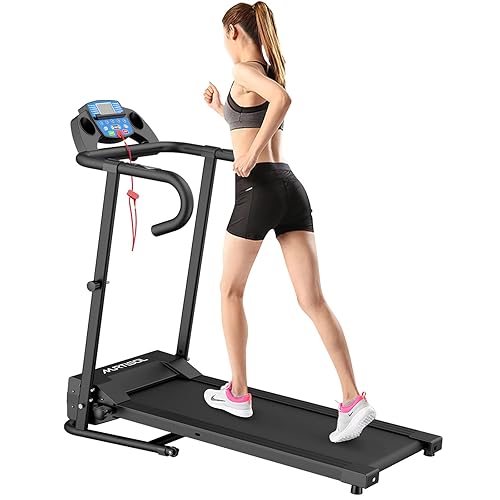 Murtisol 1100W Electric Folding Treadmill with LCD Display, Pad