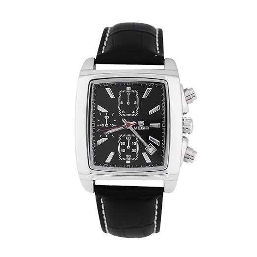 Kart CABE Leather Chronograph Analog Black Dial Boys Watch - Current Temprature