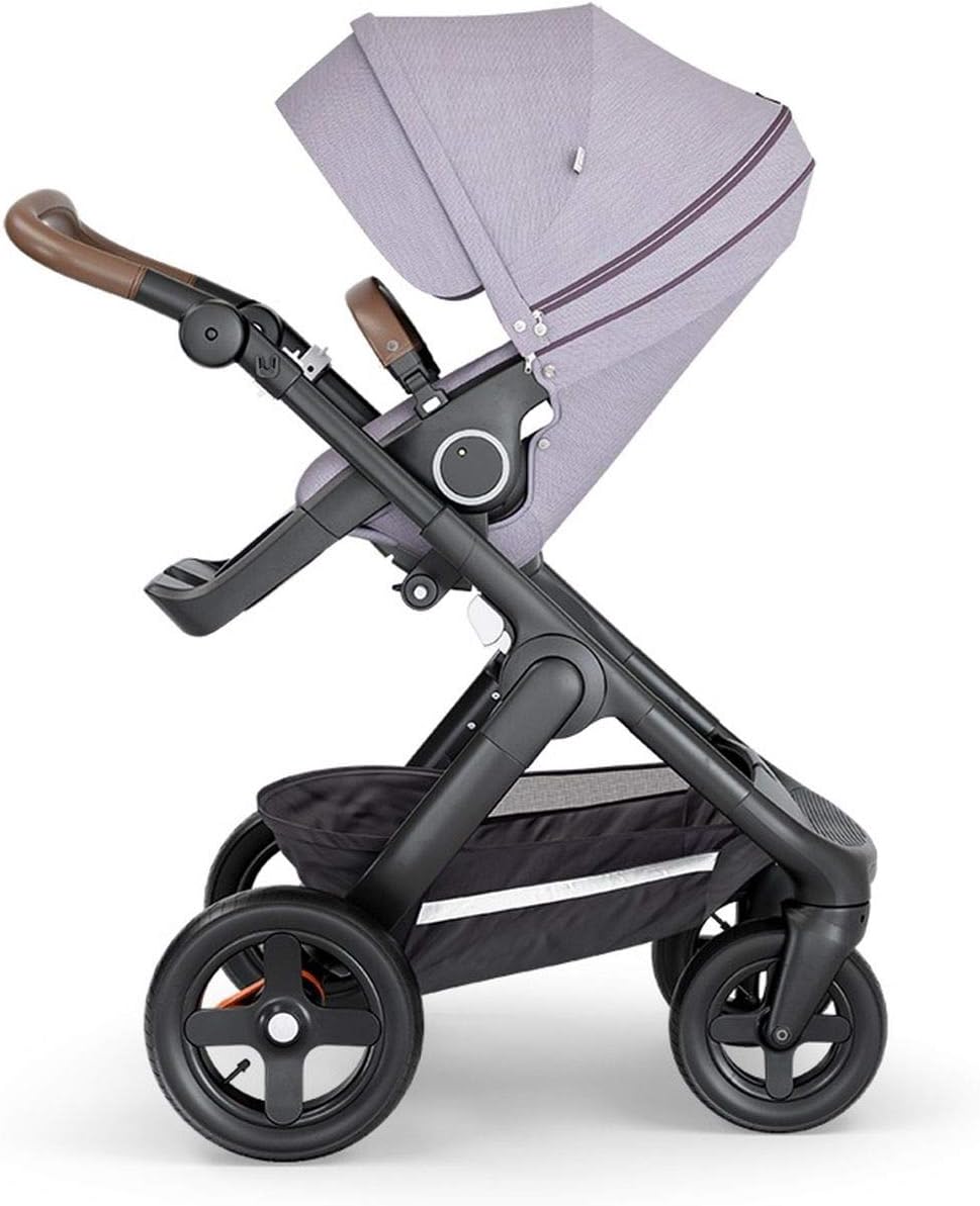 Stokke Trailz Bundle with Classic Wheels and Brown Handle (Brushed Grey)