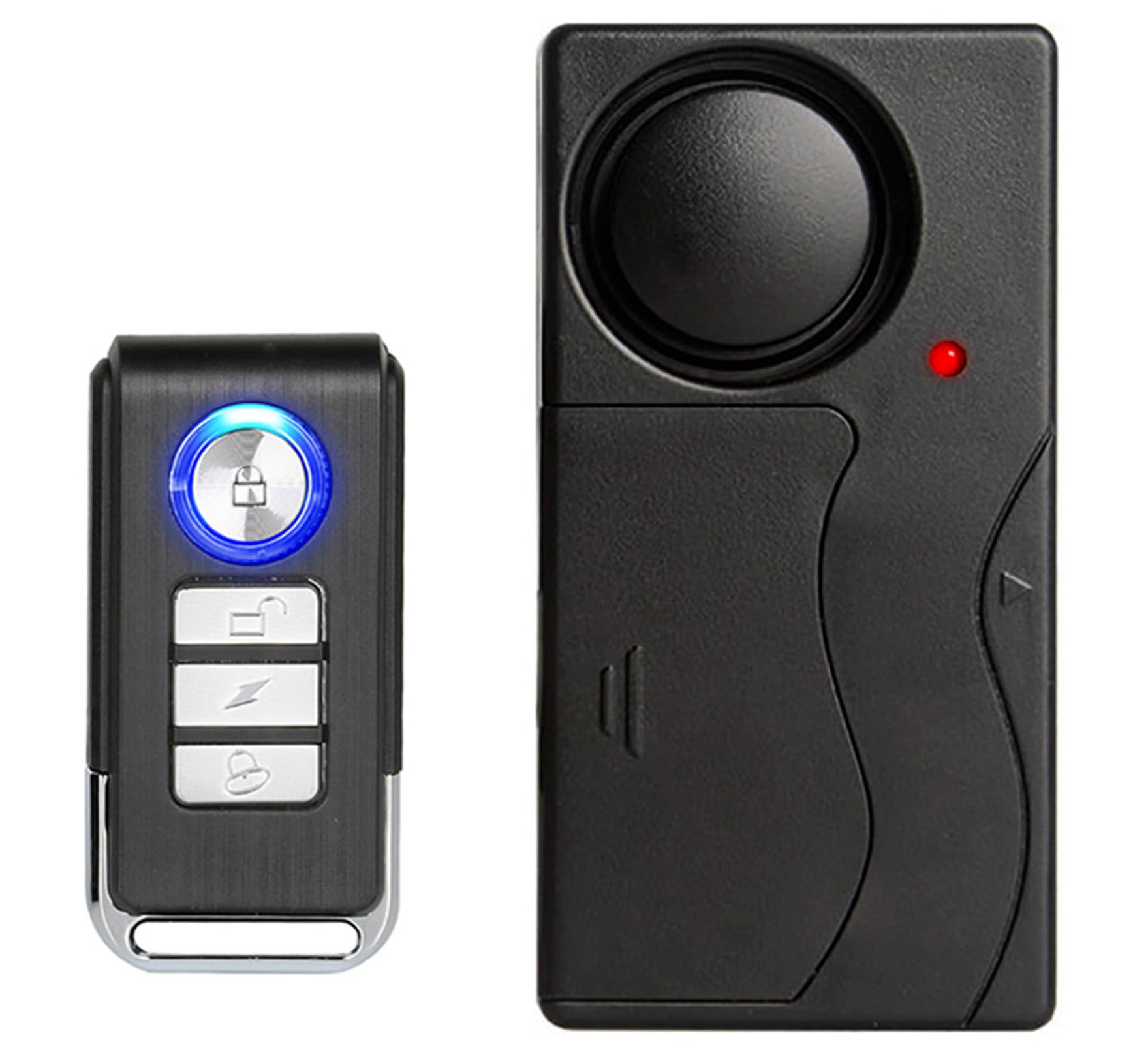 Meichoon Bike Alarm Wireless Vibration Motion Sensor with Remote Control Anti-Theft Burglar for Bicycle E-Bike Motorcycle Scooter Cart Trailer Equipment Fence 110db Super Loud