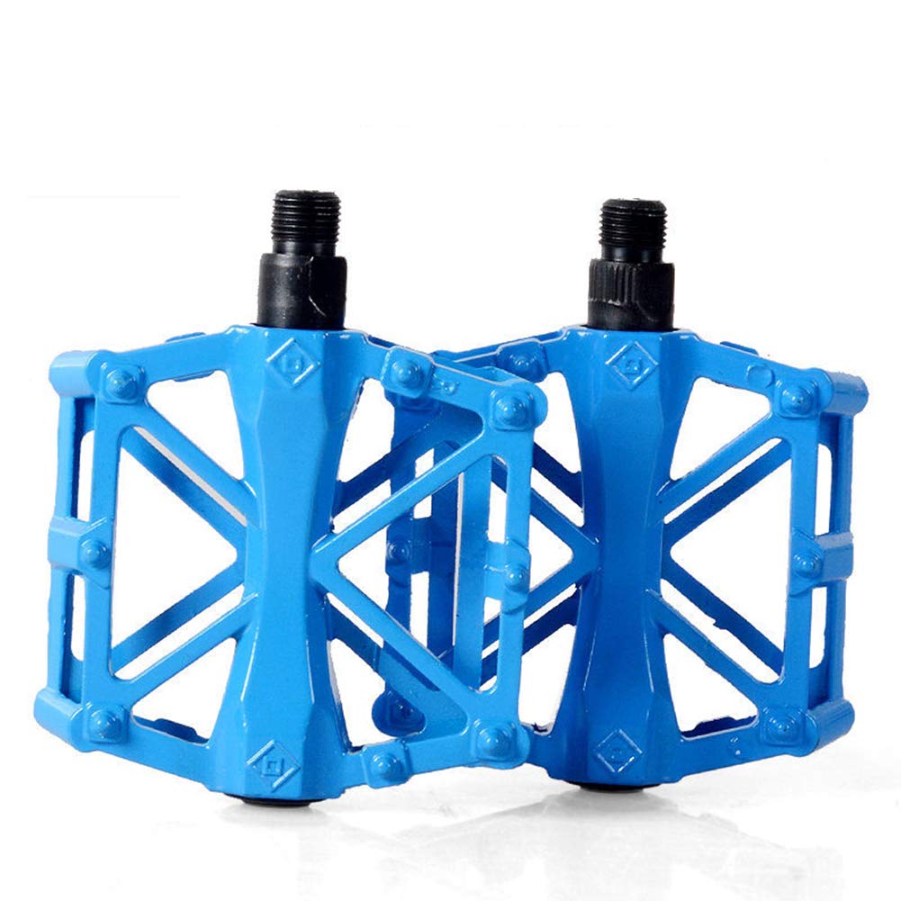Mayco Bell Mountain Bike Pedals Bearing Road Platform Commuter Bike 9/16 Aluminum Alloy Cr-mo MTB (Blue)