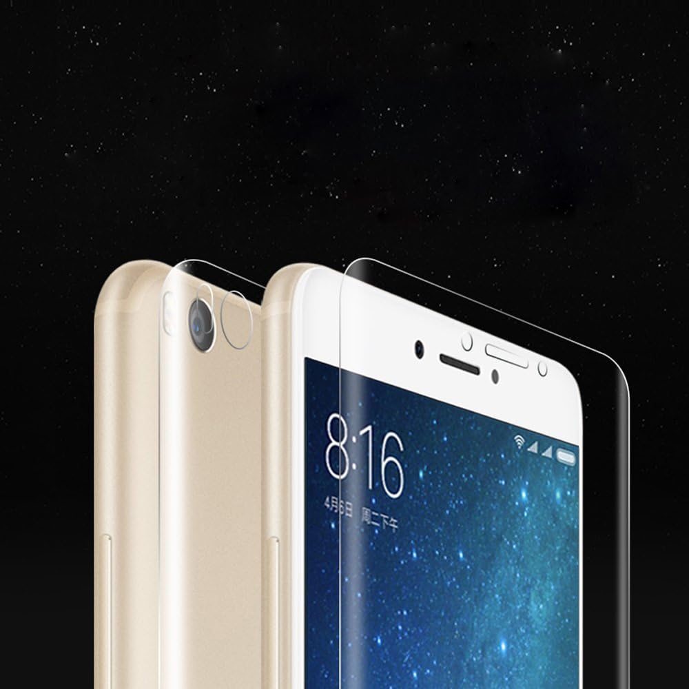 For Xiaomi Mi Max 2 Screen Protector (Not Tempered Glass),ONICO 3D Curved Protective Film Compatible With Case Friendly Full Body Round Coverage Protection (Front HD and Back)