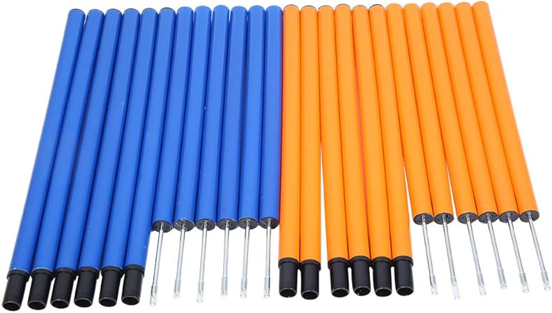 Amazon Co Jp ドッグアジリティ スラローム 障害物 自立 組立式 どこでも設置 トレーニング 障害物 ポール ペット 犬 トレーニング用品 バリアロッドポールを調整可能ハードル ジャンプ ハードルバー ジャンプバー キャ 24本 ドラッグストア