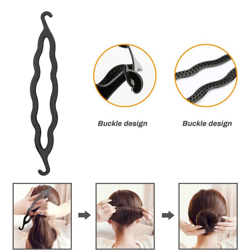 STSUNEU 40Pcs Hair Styling Set, Hair Braiding Tool Hair Design Styling Tools Kit Magic Simple Fast Spiral DIY Hair Bun & Crown Shapers Accessories for Girls: Beauty