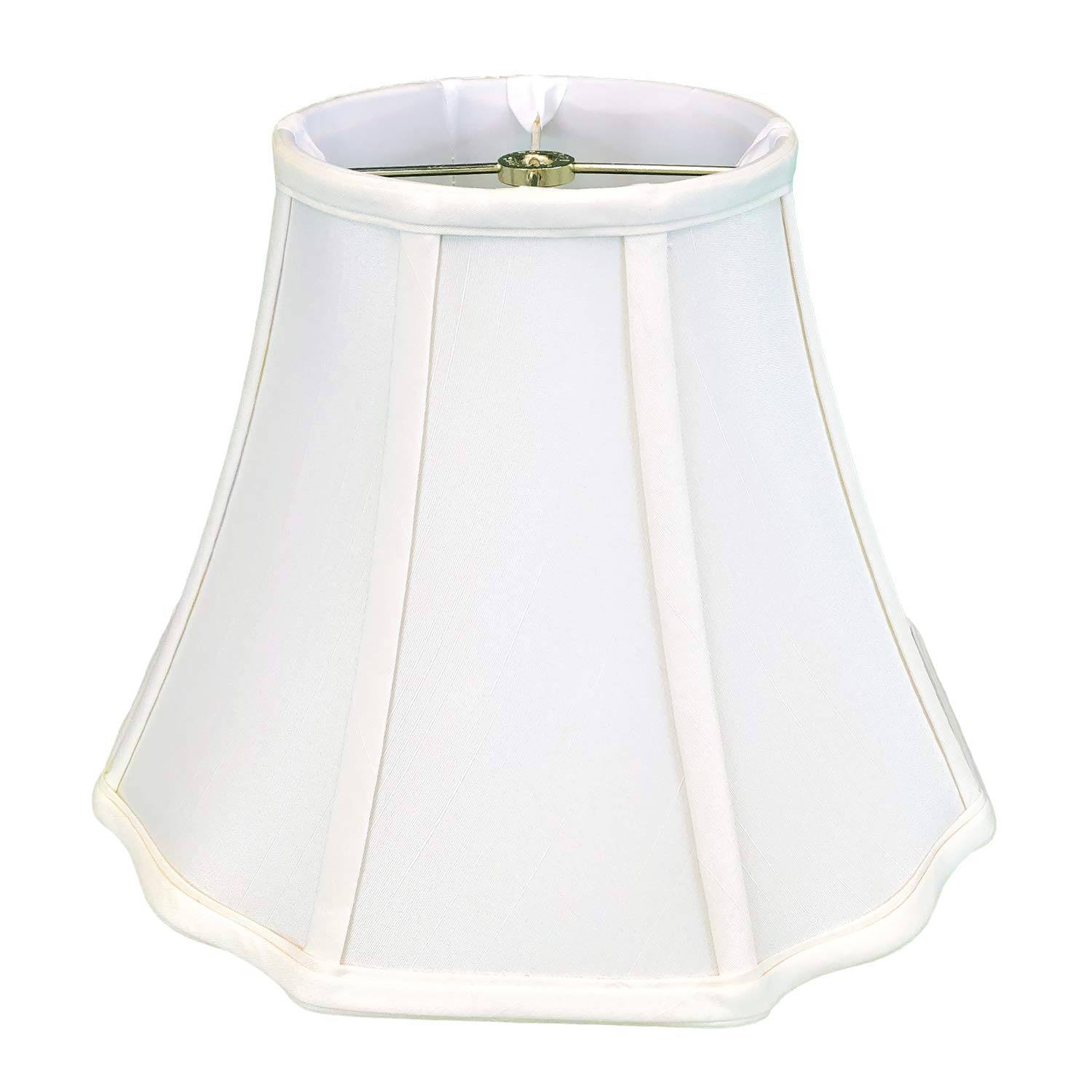 Royal Designs, Inc. BSO-701-10WH Flare Bottom Outside Corner Scalloped Basic Lamp Shade, 5 x 10 x 8, White Image