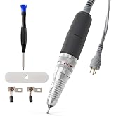 Nail Drill Handpiece for UP200, KUPA Manipro KP55, KP60, KP5000 Machine, 35000RPM Professional Electric Nail File Handle Replacement 3 Pins for Manicure Art Tool, Low Noise and Smooth (Only Handpiece)