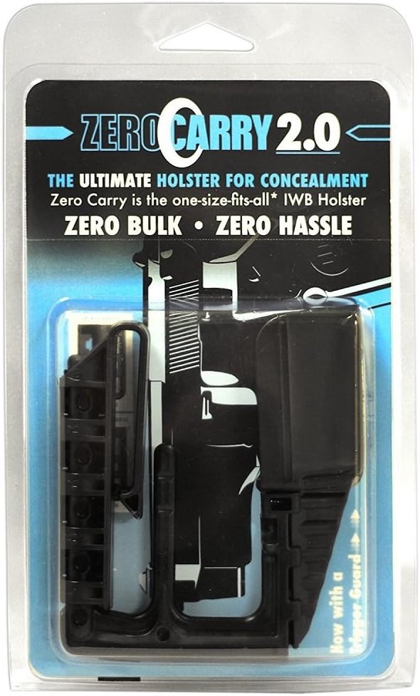 The Ultimate Gun Holster - Zero Carry V2.0 - Integrated Trigger Guard - Lightweight, Zero-Bulk, Concealed Carry Holster - Fits All Autos Up to 4” Barrels (.32 ACP & Up) & 2” J Frame Revolvers