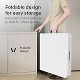 Vivo Technologies 6ft Folding Table Indoor Outdoor Plastic Picnic White view 7