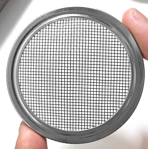 MASON JAR LID WITH MICRO GREEN LID FOR SPROUTING ALFALFA SEED. (1, Wide Size)