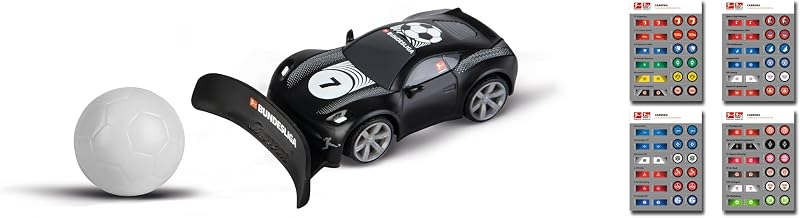 RC Fahrzeug Bundesliga Mini-RC Grau I 2,4-GHz-Auto mit Club-Stickern von 24 Vereinen I Bis 5 km/h & 15 Min. Spielzeit I Für Kinder ab 6 Jahren