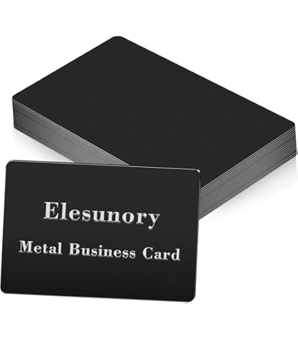 MECCANIXITY DIY Metal Business Cards - 10 Pack Light Blue Anodized Aluminum Laser Engraving Blanks 86x54x1mm