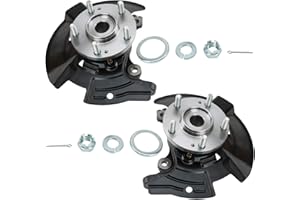 TRQ Front Steering Knuckle & Wheel Bearing Hub Assembly LH Left Driver RH Right Passenger Compatible with 2011-2013 Hyundai Sonata L4 2.0L 698-462 698-463