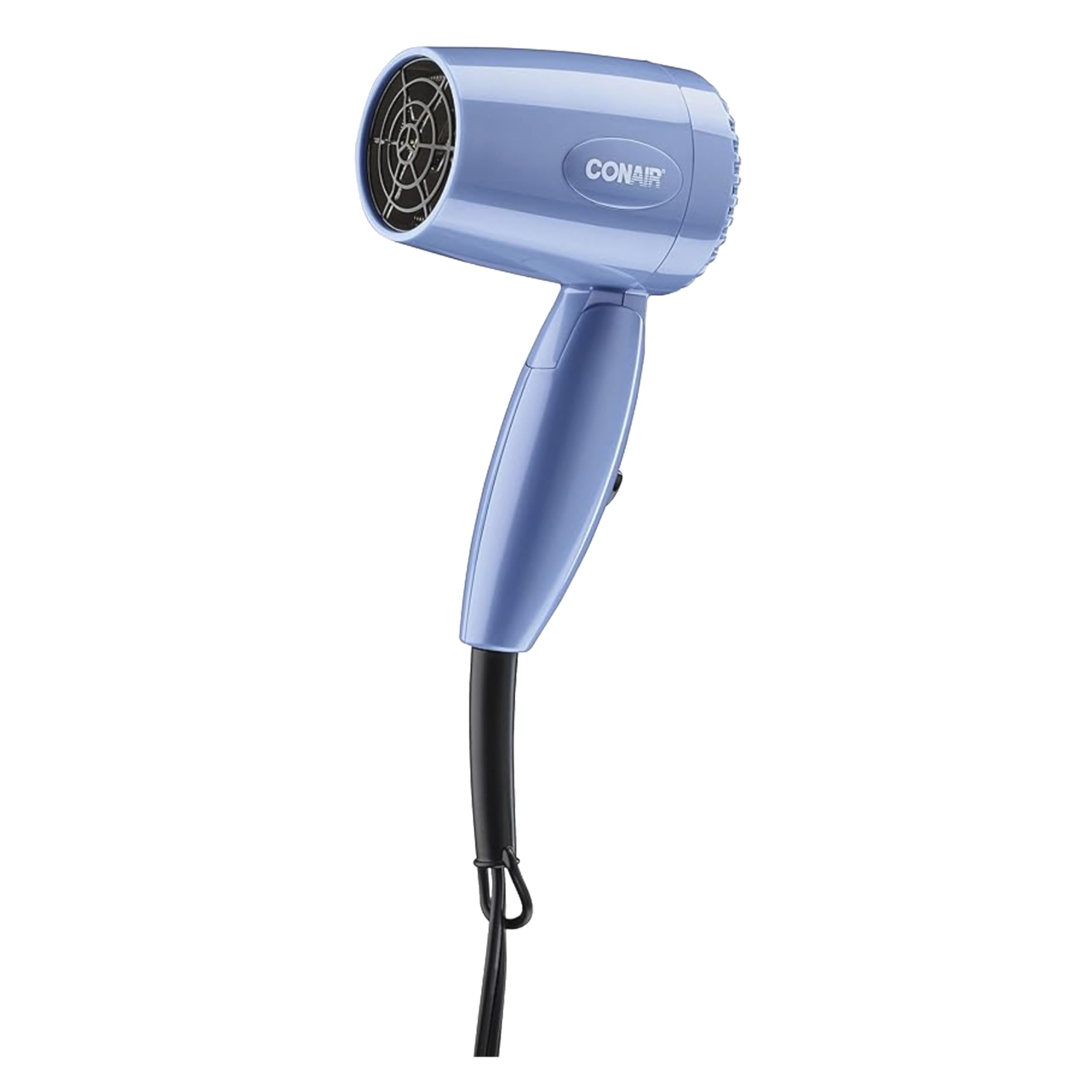 Photo 1 of Conair Travel Hair Dryer with Dual Voltage, 1600W Compact Blow Dryer with Folding Handle, Blue