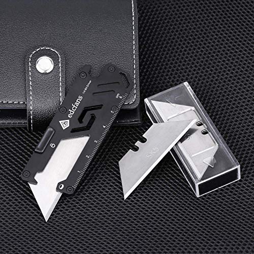edcfans 2 Pack Utility Knife, 5 in 1 Box Cutter/Pocket Knives with