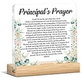 Principal Gifts for Women Men, Religions Christian Gifts for Principal Birthday Christmas Retirement Back to School, Principal's Prayer Acrylic Sign Home Office Decor