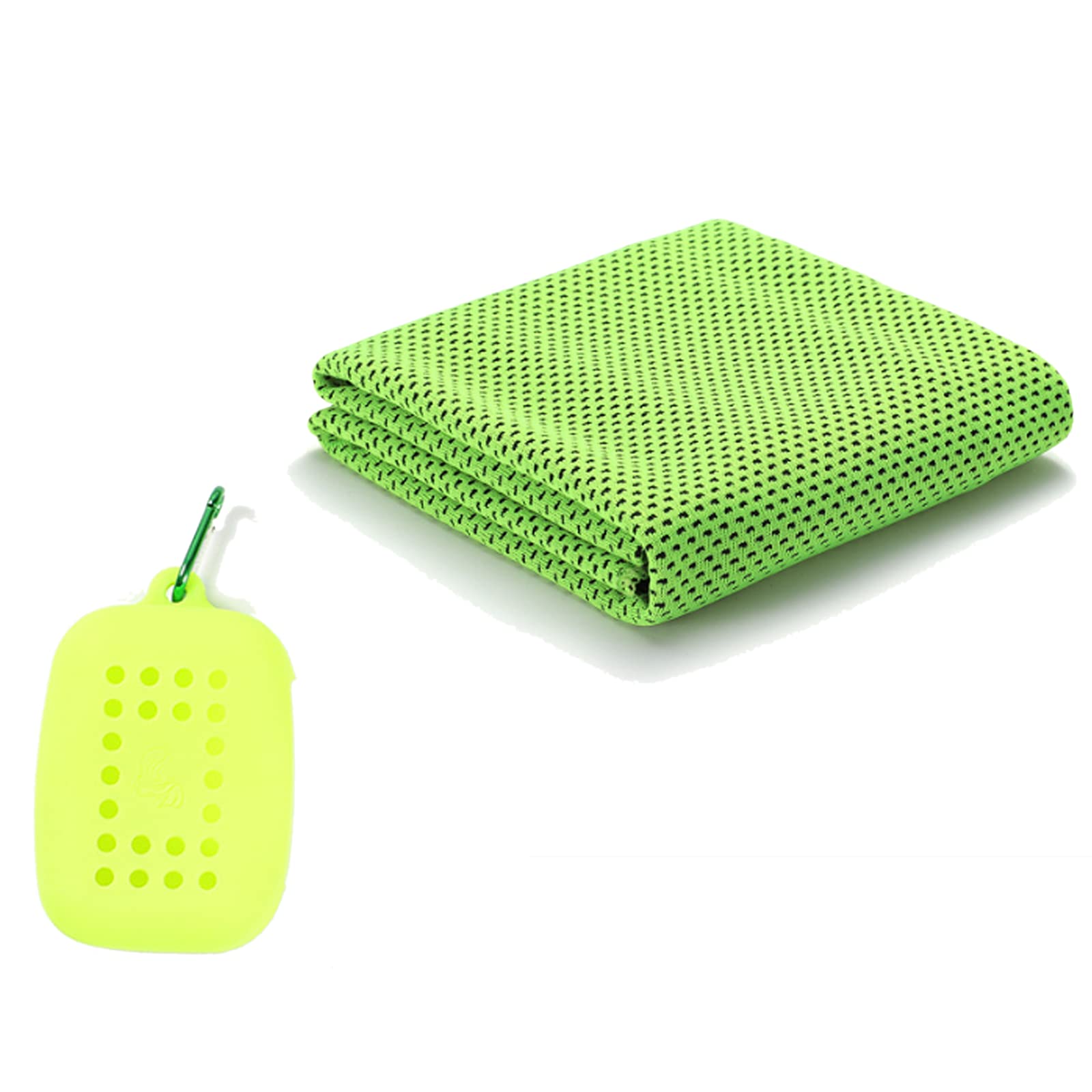 Microfibre Cooling Towel,Super Absorbent Ultra Compact Fast Drying Sports Towel for Swimming Camping Gym Beach Travel (Green)