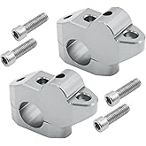 DUZFOREI 7/8" 22 mm Titanium Motorcycle Handlebar Risers - Universal ATV Dirt Bike Handle Bars with Mount Clamp for Honda, Kawasaki, Suzuki, Yamaha