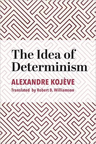 The Idea Of Determinism Kojeve Alexandre Williamson Robert B 9781587313929 Amazon Com Books
