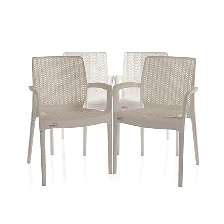 varmora Esquire Chair White Color Set of 4