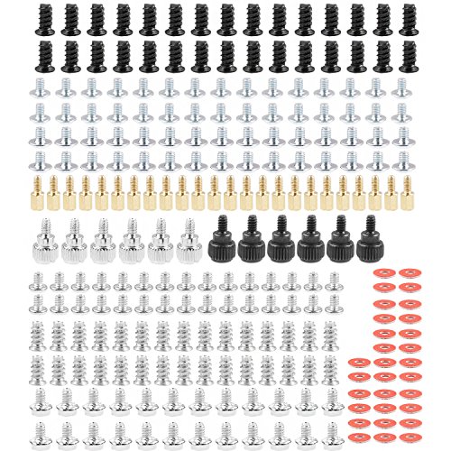 HanTof 228pcs Personal PC Computer Screws,Spacers,Standoffs Set Assortment Kit for Hard Drive Computer Case Motherboard fan power graphics - Thumbnail 2