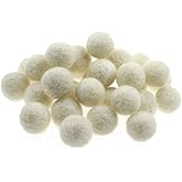 Zasy 20mm Needle Wool Felt Balls DIY Garland Home Decor Fashion Jewelry Beads (White)