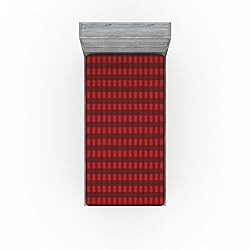 Lunarable Buffalo Plaid Fitted Sheet