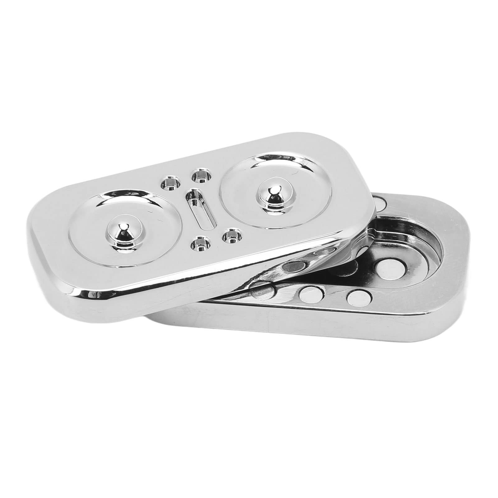 Magnetic Fidget Slider, Metal Poker Push Card Fidget Slider, Adult Fidget Toys ADHD Autism Sensory Relief Toys, Metal Fidget Toys for Relaxing Therapy ADHD ADD Anxiety Autism (Silver)