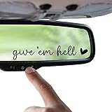 Give Em Hell Mirror Decal, Car Mirror