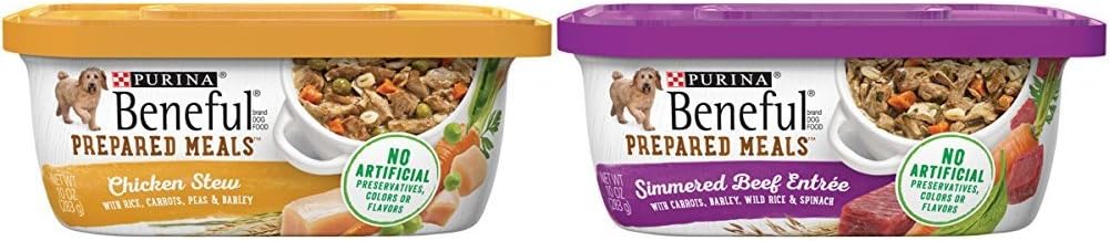 Purina Beneful Prepared Meals Adult Wet Dog Food - (8) 10 Oz. Tubs