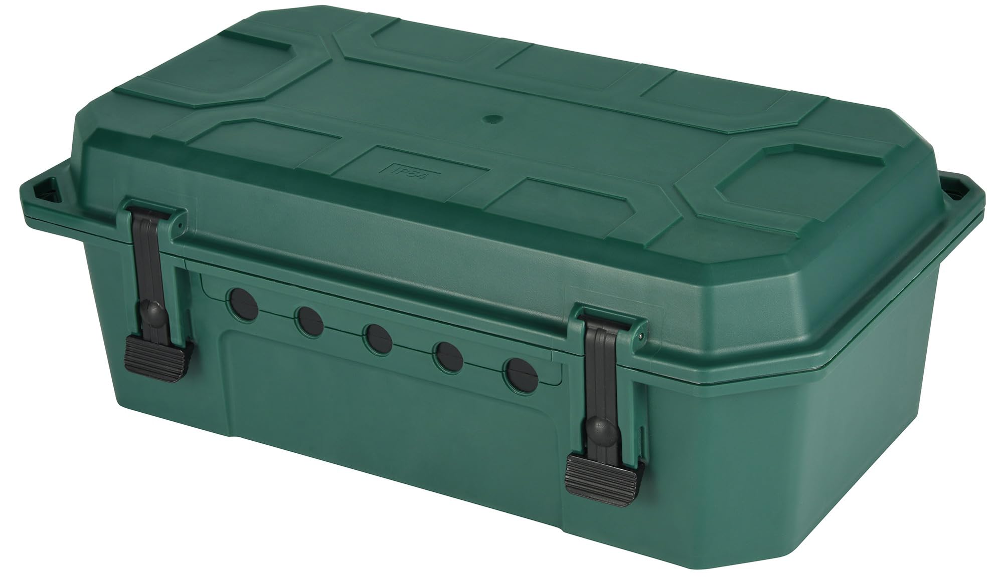 Electraline 300180 Waterproof Protective Box for Outdoor Electrical Connections Weatherproof IP54 with 5 Cable Outlets (from 7.5 mm to 12.4 mm), Dimensions 390 x 228 x 138 mm, Green, Empty X-Large