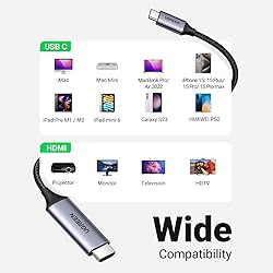 UGREEN USB C to HDMI Cable (4K@60Hz) 6.6FT, Type C