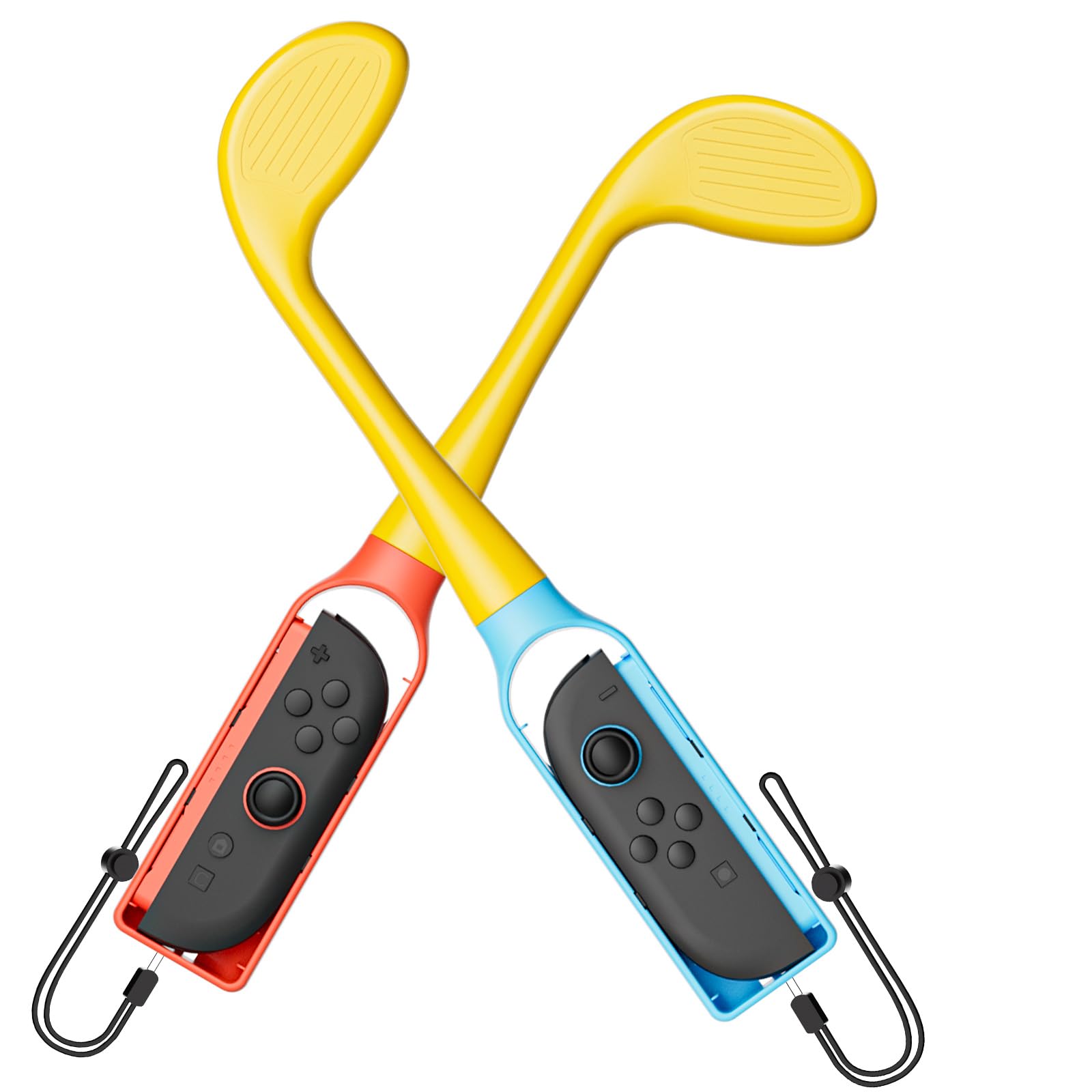 Photo 1 of Nargos Golf Culb for Nintendo Switch 2 / Switch 1/ OLED Joy-Con Controller, Sports Game Accessories for Mario Golf-Super Rush - 2 Pack ?Yellow?