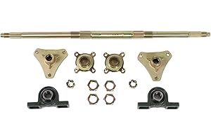 for ATVs Quads Drift Trikes CFTGIW 24inch Kart Rear Axle Kit Rear Axle Shaft Kit Metal Anti Impact Hubs Fixing Mounts Flanges Set Rear Axle Assembly Kit for ATVs Quads Drift Trikes