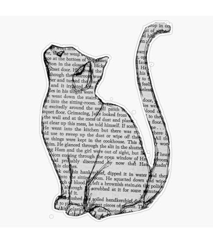 Geometric Cat Vinyl Sticker - 5 Inch Waterproof Decal For Cars, Laptops, Windows & More