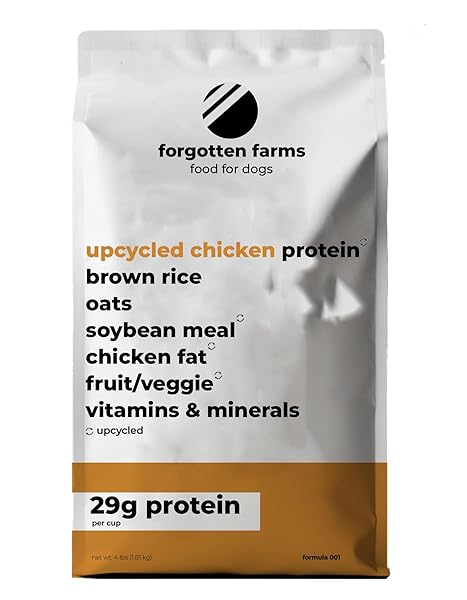 FORGOTTEN FARMS DOG FOOD, UPCYCLED CHICKEN PROTEIN AND...